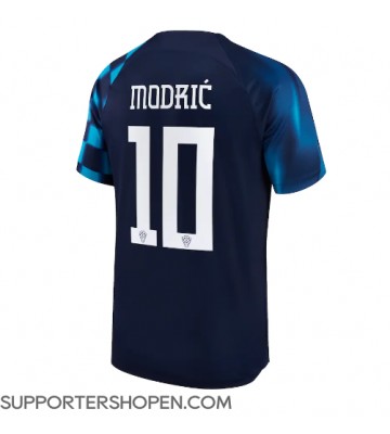 Kroatien Luka Modric #10 Borta Matchtröja VM 2022 Kortärmad